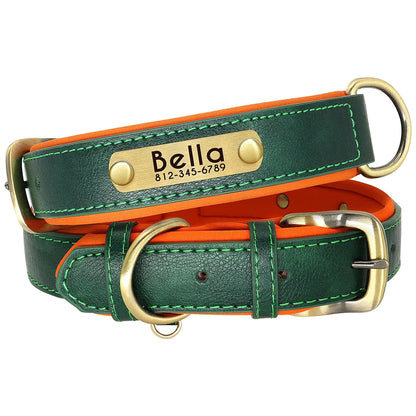 Personalisierte Hunde Lederhalsbänder / Lederhundeleinen - MeinBello